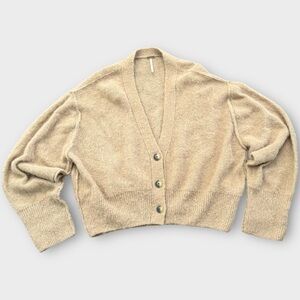 Gauzy, loose knit cropped cardigan from FREE PEOPLE XS